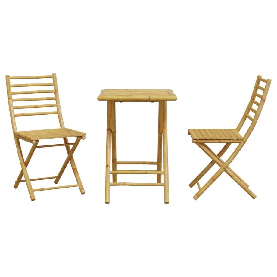 VidaXL Ensemble de bistro bambou  