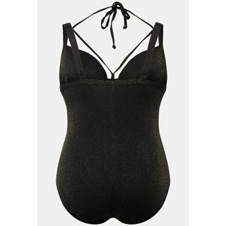 Ulla Popken  Maillot de bain, bonnets souples à armature, paillettes, rubans fantaisie, matière recyclée 