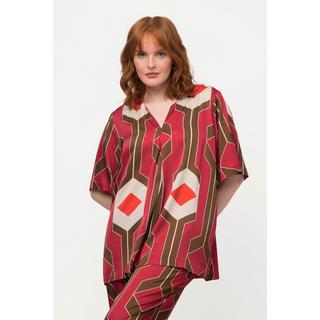 Ulla Popken Tunica Design Retrò Linea A Mezza Manica  