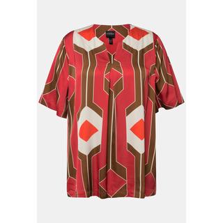 Ulla Popken Tunica Design Retrò Linea A Mezza Manica  