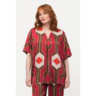 Ulla Popken Tunica Design Retrò Linea A Mezza Manica  