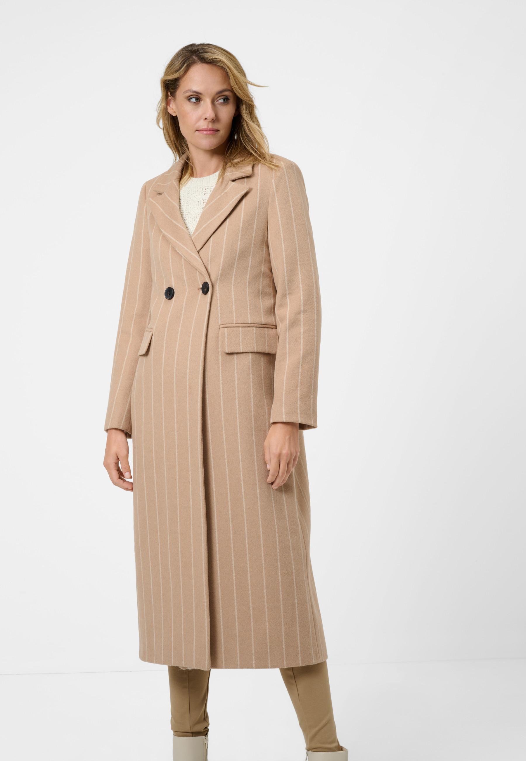 RICANO  Manteau  Valia, en beige avec des rayures blanches 