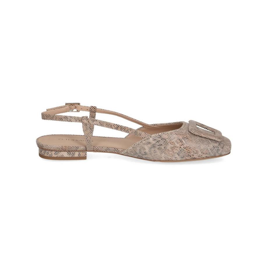 Peter Kaiser Schlangenmuster Slingback Ballerinas  