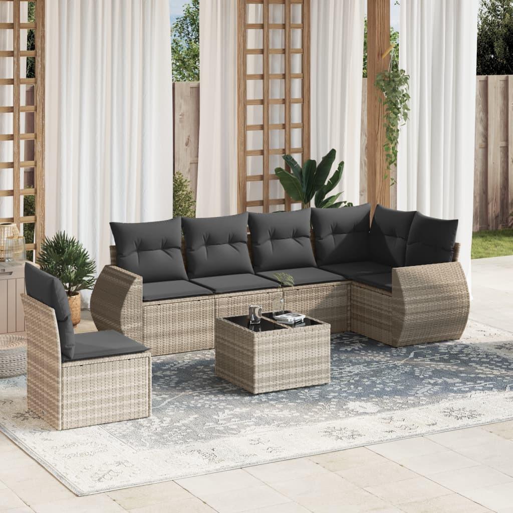 VidaXL set divano da giardino Polirattan  