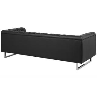 Beliani 3 Sitzer Sofa aus Kunstleder Glamourös VISSLAND  