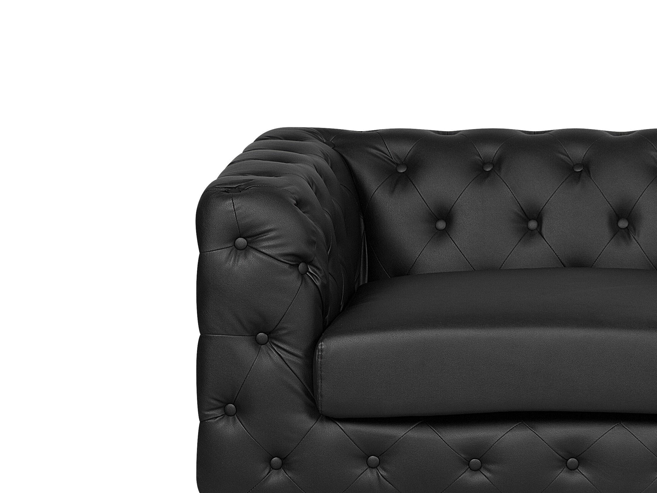 Beliani 3 Sitzer Sofa aus Kunstleder Glamourös VISSLAND  