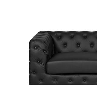 Beliani 3 Sitzer Sofa aus Kunstleder Glamourös VISSLAND  