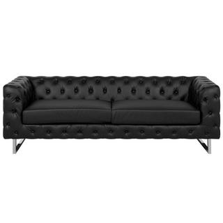 Beliani 3 Sitzer Sofa aus Kunstleder Glamourös VISSLAND  