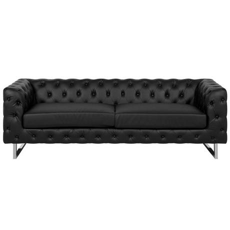 Beliani 3 Sitzer Sofa aus Kunstleder Glamourös VISSLAND  