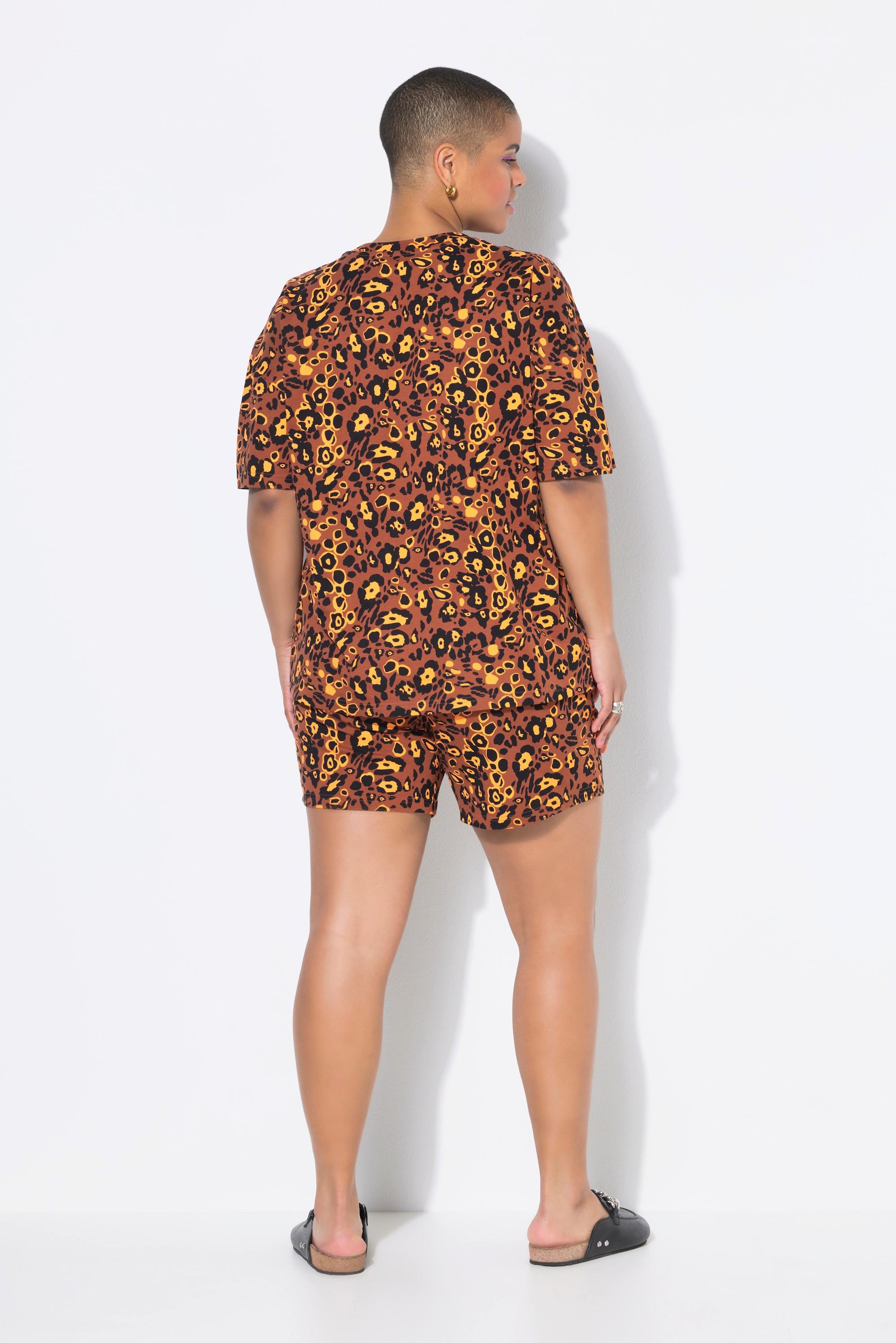 Studio Untold Pigiama Corto Due Pezzi Stampa Leopardata  