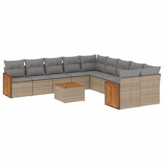 VidaXL set divano da giardino Polirattan  