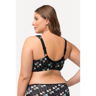 Ulla Popken  Soft-BH, geometrischer Druck, ohne Bügel, Cup C - D 