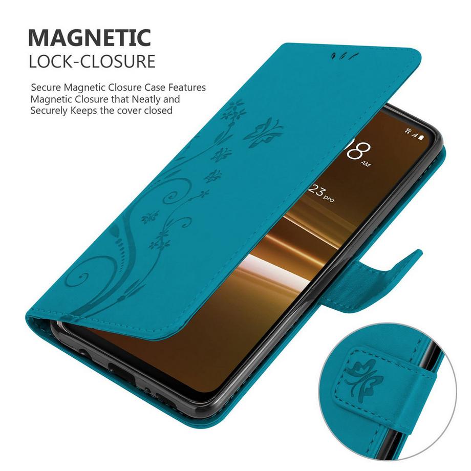 Cadorabo  HTC U23 PRO Hülle mit Blumen Muster 