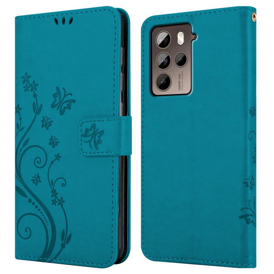 Cadorabo  HTC U23 PRO Hülle mit Blumen Muster 