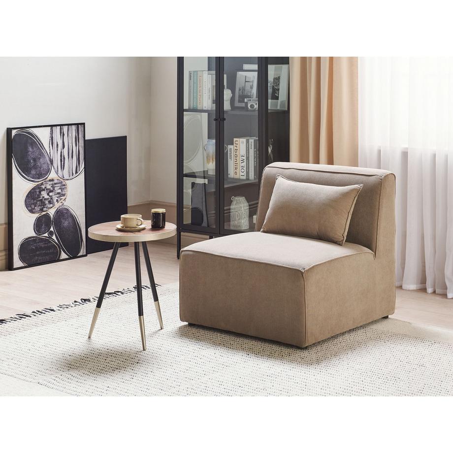 Beliani Module fauteuil en Velours côtelé  LEMVIG  