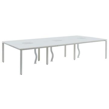 Schreibtisch Bench - Tisch für 6 Personen - L 120 cm - Weiß - DOWNTOWN