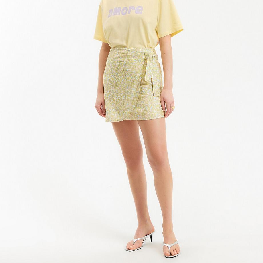 La Redoute Collections Gonna corta dritta stampa floreale da annodare  