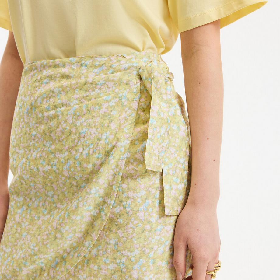 La Redoute Collections Gonna corta dritta stampa floreale da annodare  