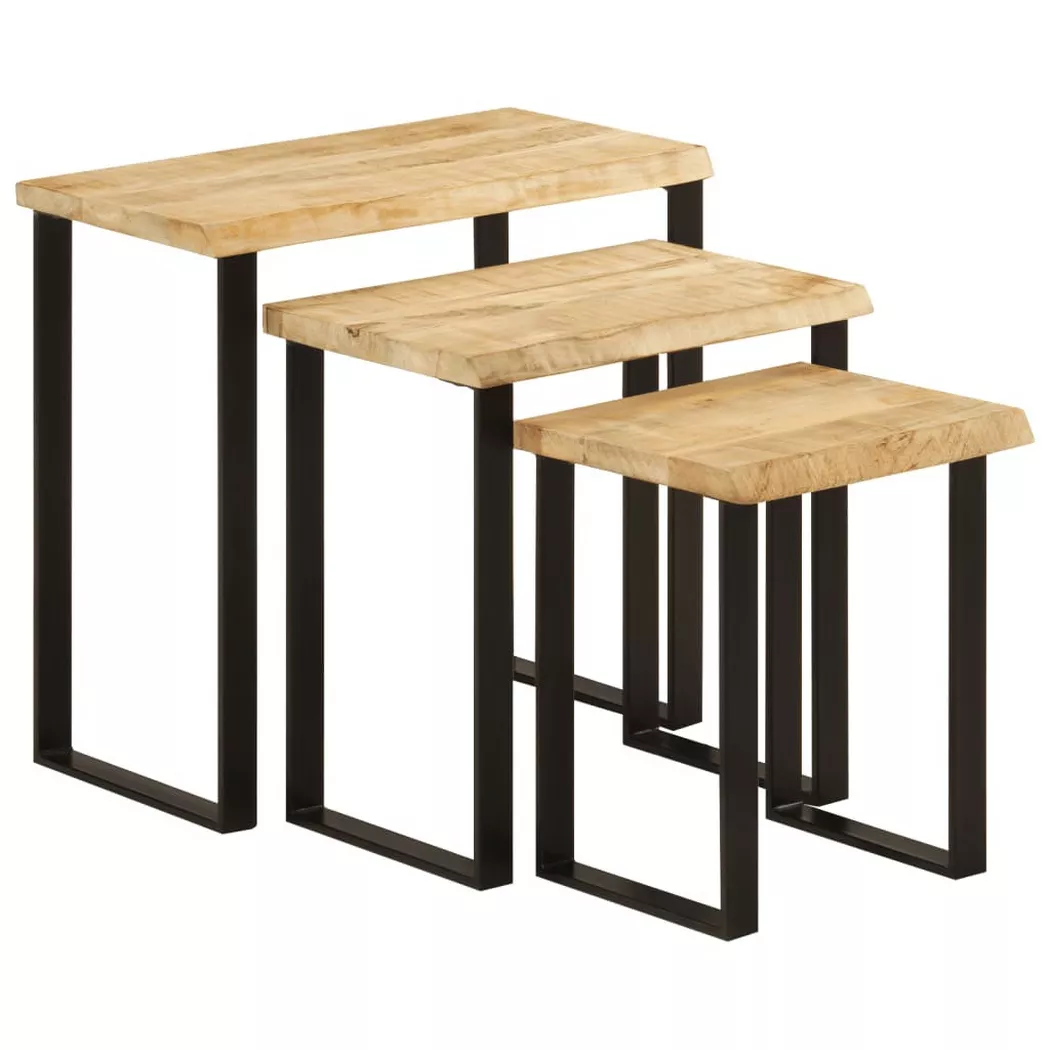 VidaXL - Table gigogne bois, One Size, Marron