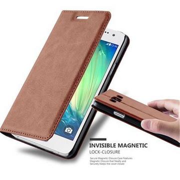 Housse compatible avec Samsung Galaxy A3 2015 - Coque de protection avec fermeture magnétique, fonction de support et compartiment pour carte