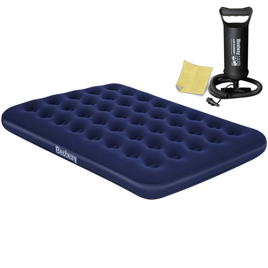 B2X Materasso Gonfiabile 191x137x22 cm con Pompa a Pistone  