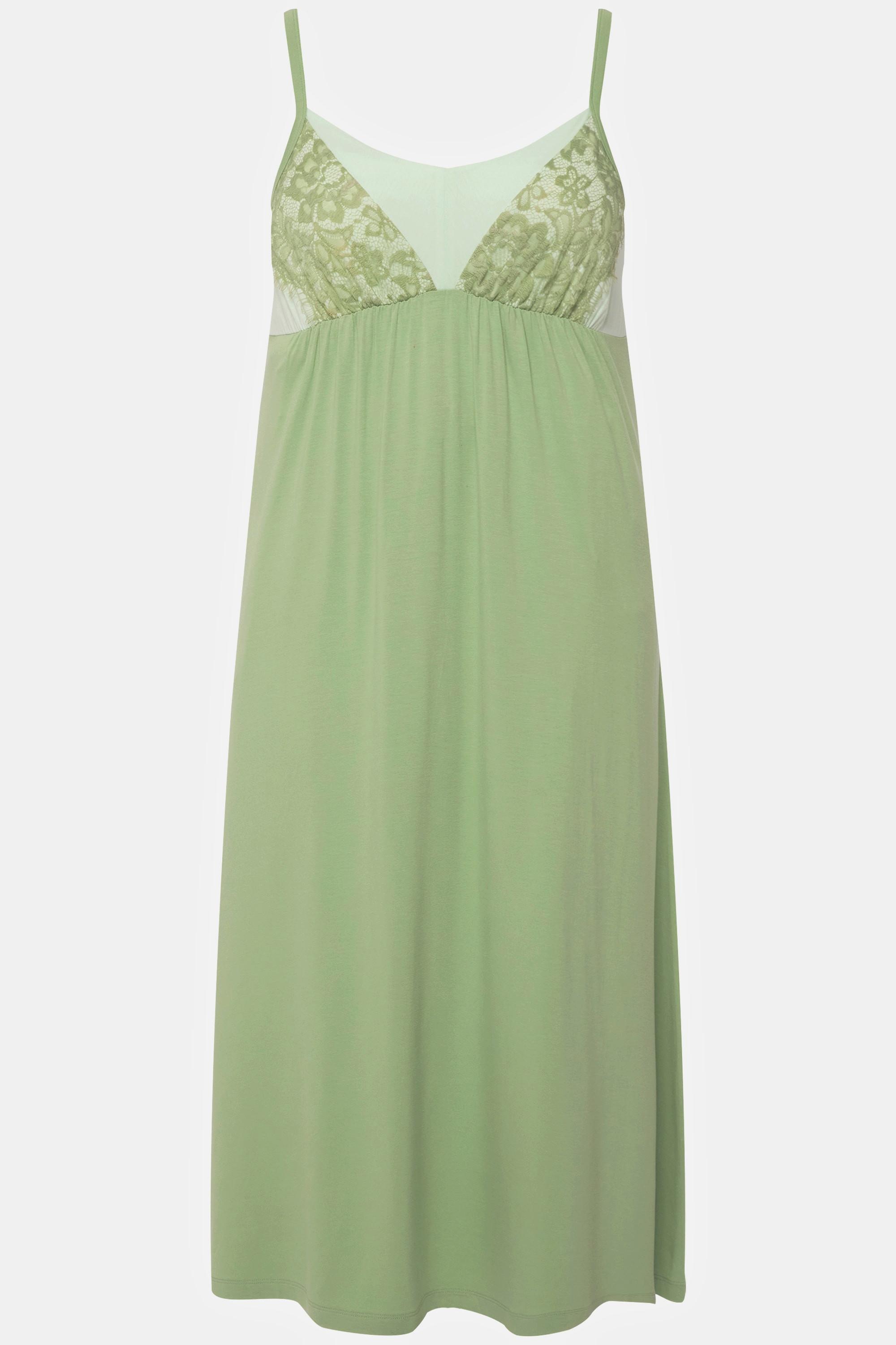 Ulla Popken Negligé Spitzenband V-Ausschnitt Verstellbare Träger  