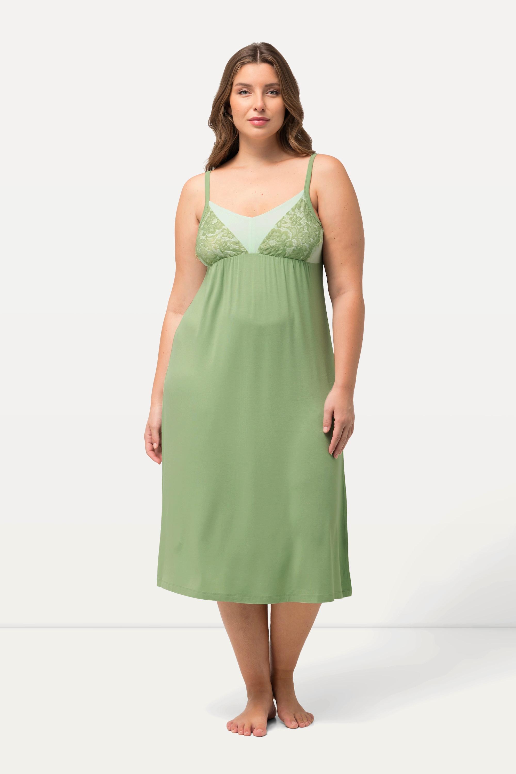 Ulla Popken Negligé Spitzenband V-Ausschnitt Verstellbare Träger  