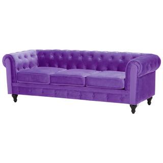 Beliani 3 Sitzer Sofa aus Samtstoff Glamourös CHESTERFIELD  