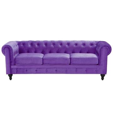 3 Sitzer Sofa aus Samtstoff Glamourös CHESTERFIELD