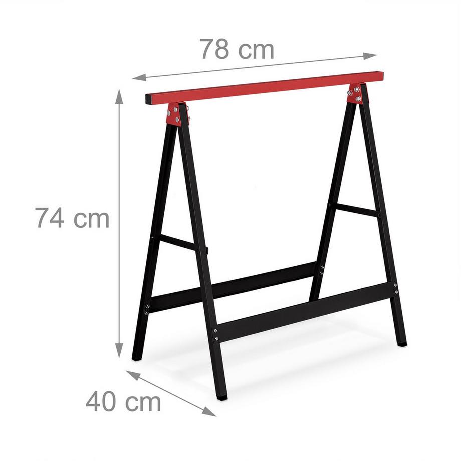 B2X Arbeitsbock 2er Set/rot  