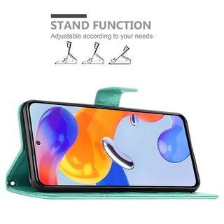 Cadorabo  Housse compatible avec Xiaomi RedMi NOTE 11 PRO 4G / 5G - Coque de protection au design floral avec fermeture magnétique, fonction de support et emplacements pour cartes 