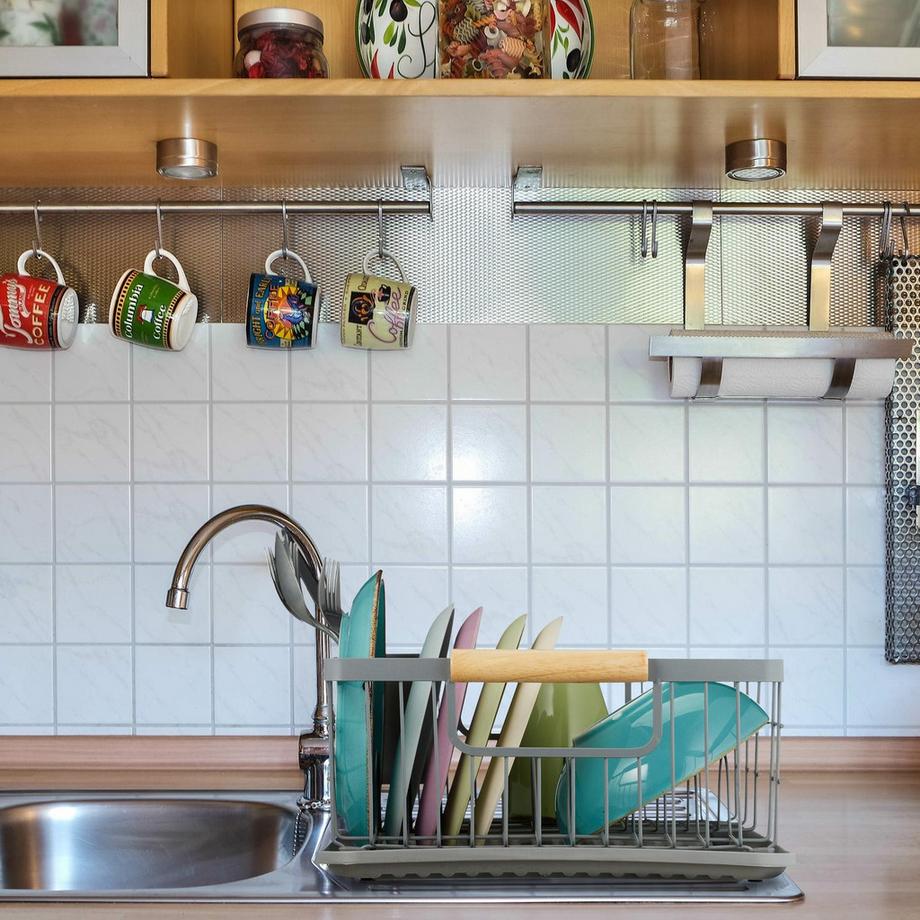 Northix  Égouttoir à vaisselle avec panier à couverts 