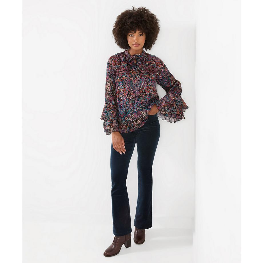 Joe Browns Blouse Boho à Col Noué et Manches à Volants  