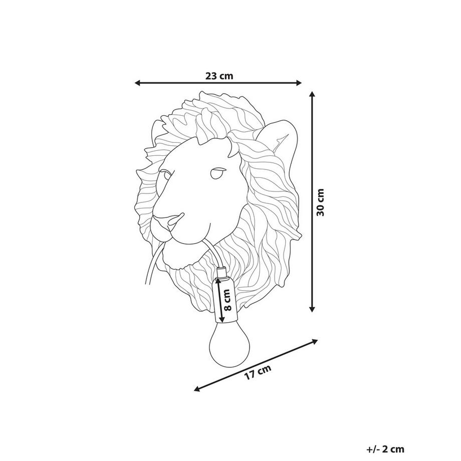 Beliani Lampada da parete en Poliresina  SIMBA  