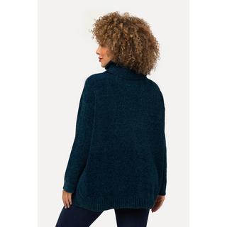 Ulla Popken  Pullover di ciniglia dal taglio oversize con collo alto e maniche lunghe 