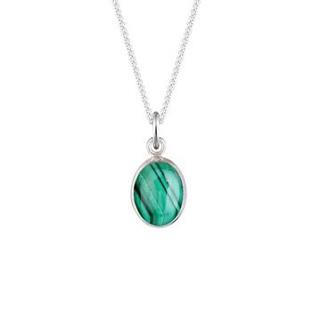 Collier Femme Pierre Précieuse De Malachite