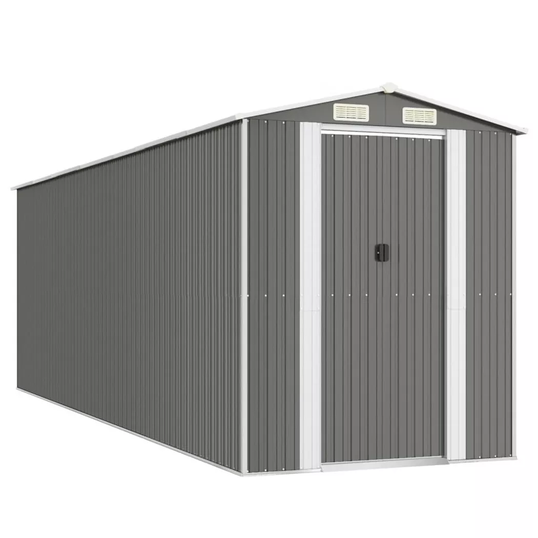 VidaXL - capanno da giardino Acciaio, One Size, Grigio