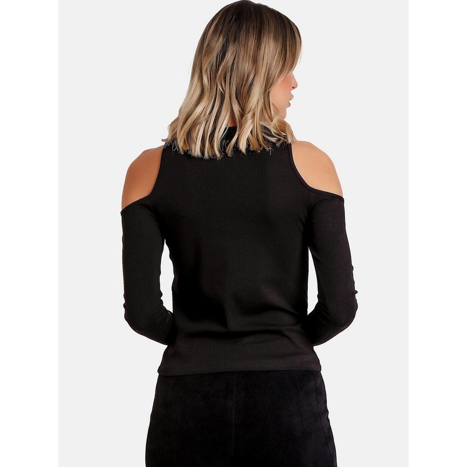 Admas Top Manches Longues Épaules Nues Hombros  