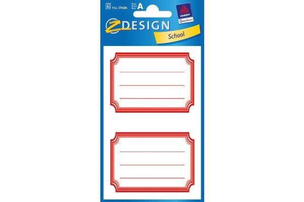 Z-DESIGN Z-DESIGN Sticker School 59686 Namen-Etiketten 6 Stück  