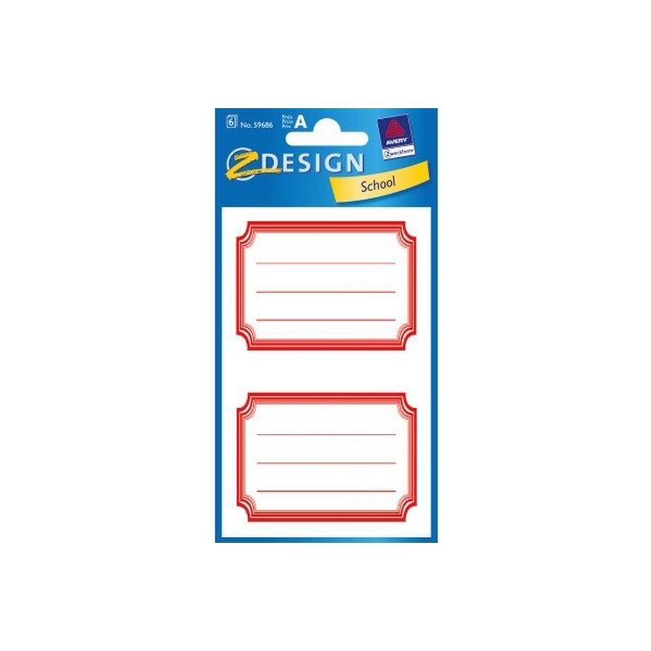 Z-DESIGN Z-DESIGN Sticker School 59686 Namen-Etiketten 6 Stück  
