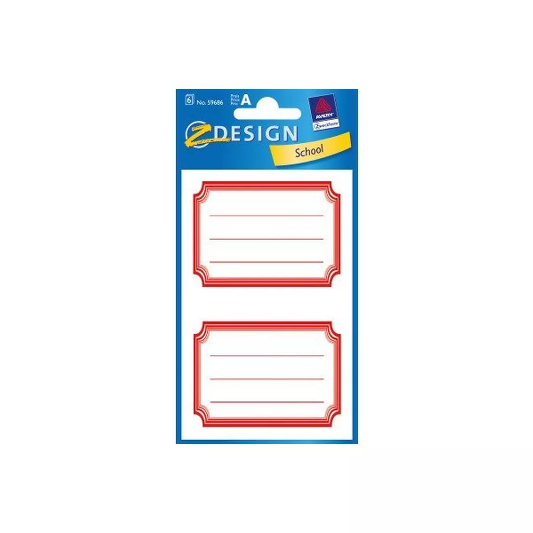 Z-DESIGN – Sticker School 59686 Namen-Etiketten 6 Stück, Stück