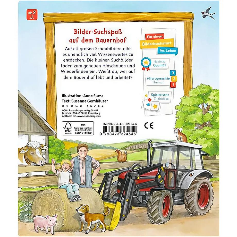 Sachen suchen: Auf dem Bauernhof - Wimmelbuch ab 2 Jahren Gernhäuser, Susanne; Suess, Anne (Illustrationen) Gebundene Ausgabe 