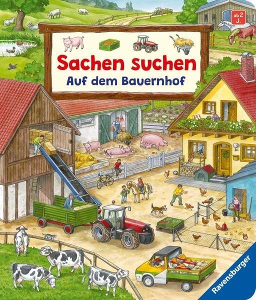 Couverture rigide Susanne Gernhäuser Sachen suchen: Auf dem Bauernhof – Wimmelbuch ab 2 Jahren 