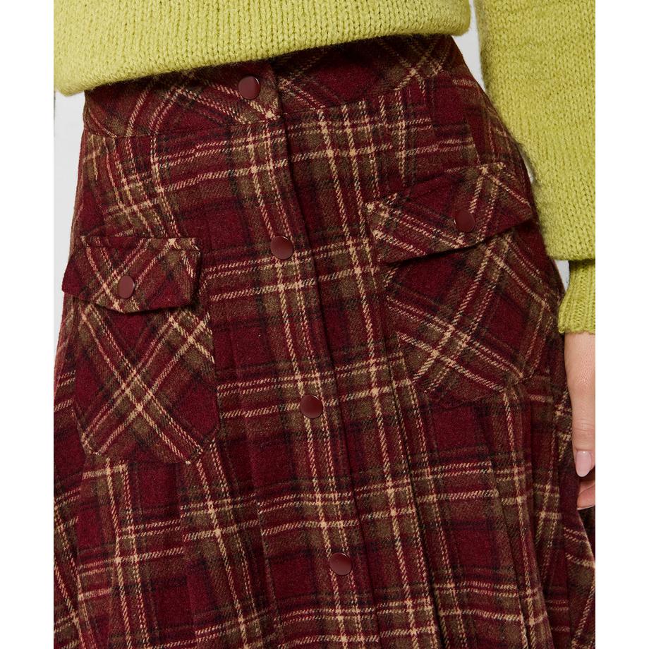 Joe Browns Gonna Mini Plissettata a Quadri con Tasche  