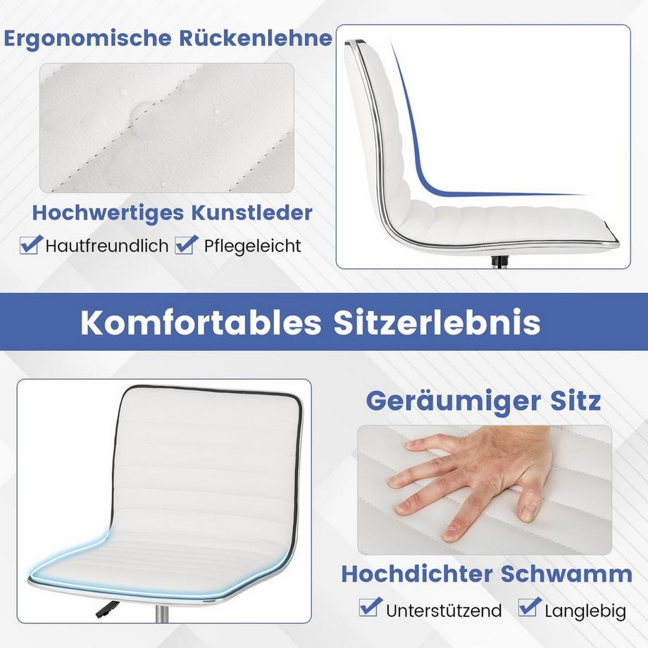 Northix Ergonomischer Bürostuhl ohne Armlehnen  