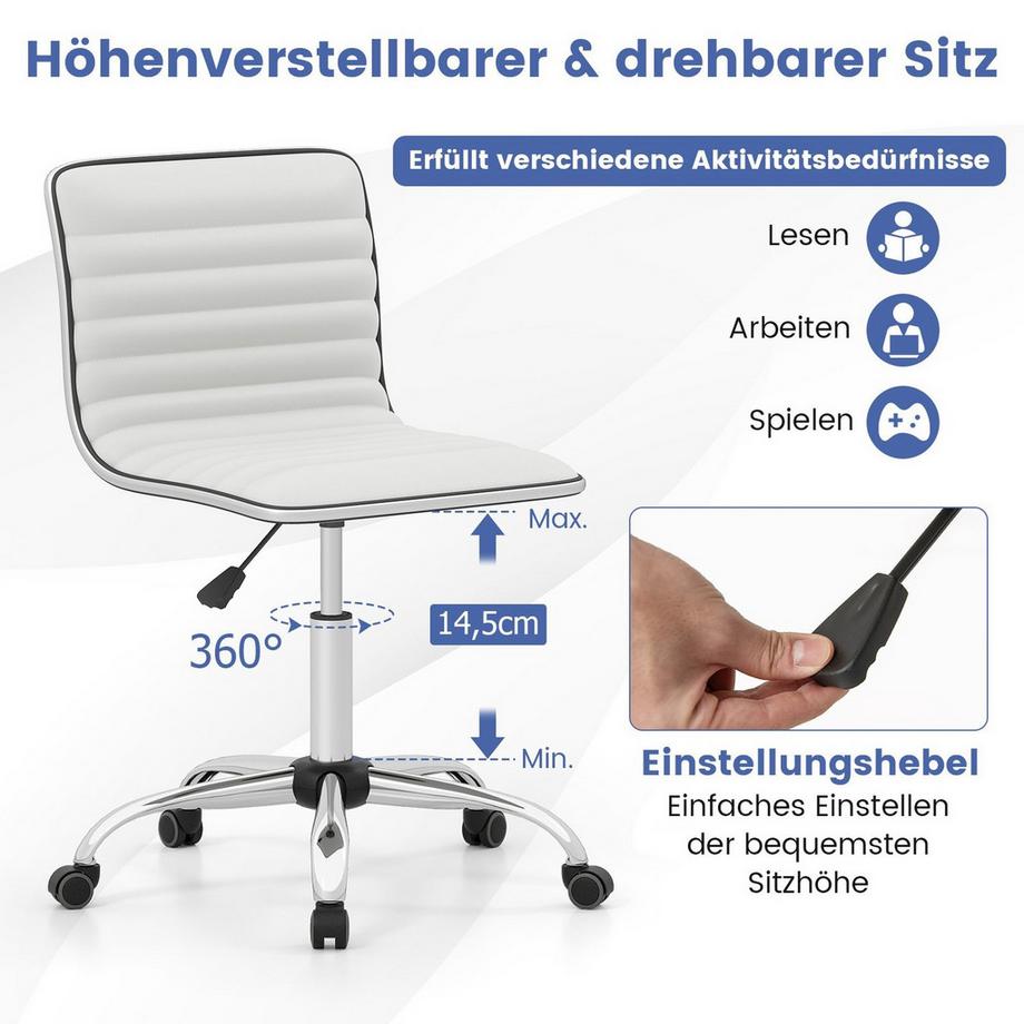 Northix Ergonomischer Bürostuhl ohne Armlehnen  
