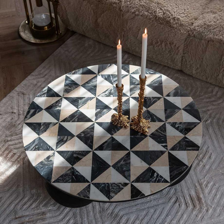 mutoni Table d'appoint Tempus Marbre 40X62  