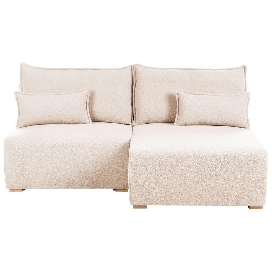 Beliani Canapé d'angle gauche en Bouclé Minimaliste NERBO  