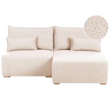 Canapé d'angle gauche en Bouclé Minimaliste NERBO