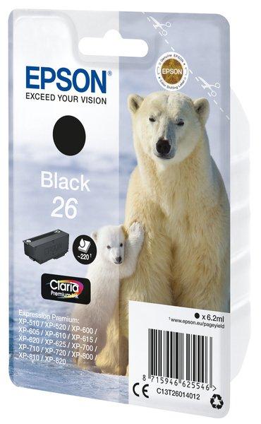 EPSON  Polar bear Singlepack Black 26 Claria Premium Ink 